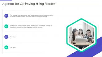 Agenda For Optimizing Hiring Process Ppt Slides Template