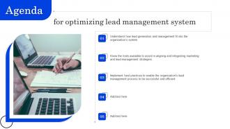 Agenda For Optimizing Lead Management System