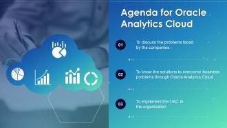 Agenda for oracle analytics cloud