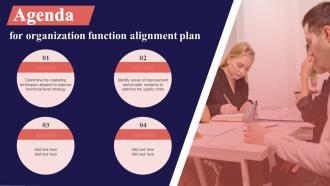 Agenda For Organization Function Alignment Plan Strategy SS V