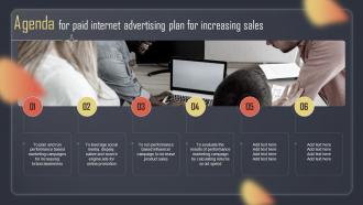 Agenda For Paid Internet Advertising Plan For Increasing Sales Ppt Icon Templates MKT SS V