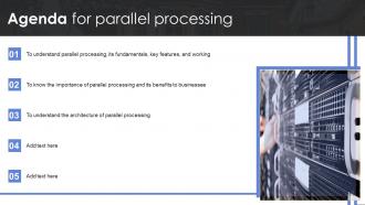 Agenda For Parallel Processing Ppt Slides Background Images