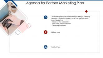 Agenda for partner marketing plan ppt portrait