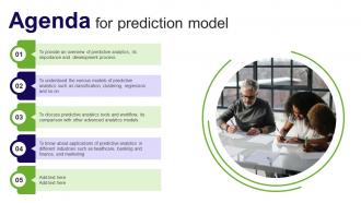 Agenda For Prediction Model Ppt Powerpoint Presentation Diagram Ppt