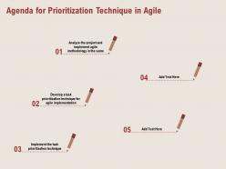 Agenda For Prioritization Technique In Agile Task M509 Ppt Powerpoint Presentation Files