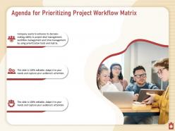 Agenda for prioritizing project workflow matrix n334 powerpoint presentation icons
