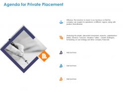 Agenda for private placement analyzing ppt powerpoint presentation slides rules