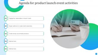 Agenda For Product Launch Event Activities
