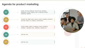 Agenda For Product Marketing To Build Brand Awareness And Enhance Sales