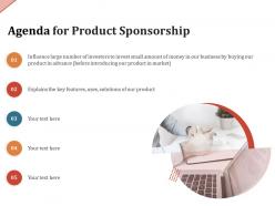 Agenda for product sponsorship market m2060 ppt powerpoint presentation file background