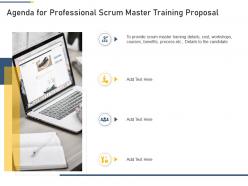 Agenda For Professional Scrum Master Training Proposal Professional Scrum Master Training Proposal It Ppt Tips