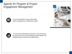 Agenda for program and project engagement management ppt sample
