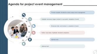 Agenda For Project Event Management Ppt Ideas Background Images PM SS Agenda For Project Event Management Ppt Ideas Background Images PM SS
