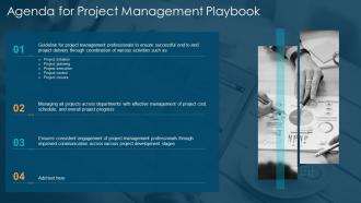 Agenda for project management playbook
