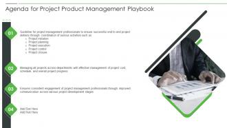 Agenda For Project Product Management Playbook Ppt Tips