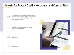 Agenda for project quality assurance and control plan m1466 ppt powerpoint presentation diagram ppt