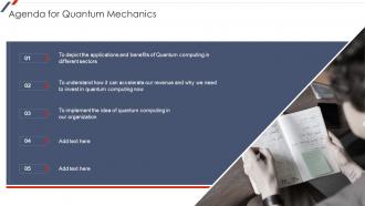 Agenda For Quantum Mechanics Ppt Styles Background Images