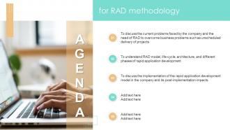 Agenda For RAD Methodology Ppt Slides Background Image