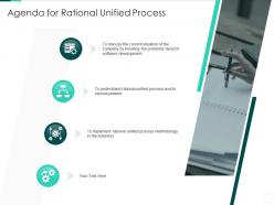Agenda for rational unified process ppt model background