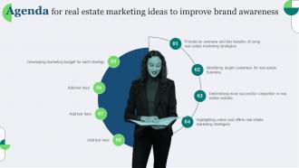 Agenda For Real Estate Marketing Ideas To Improve Brand Awareness MKT SS V