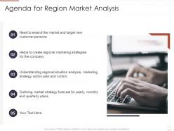 Agenda for region market analysis region market analysis ppt background