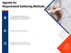 Agenda for requirement gathering methods requirement gathering methods ppt ideas