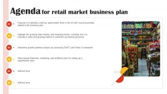 Agenda For Retail Market Business Plan BP SS V