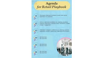 Agenda For Retail Playbook One Pager Sample Example Document