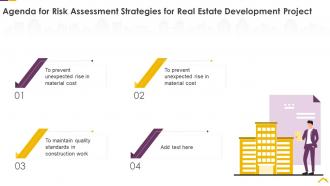 Agenda for risk assessment strategies for real estate development project