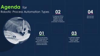 Agenda For Robotic Process Automation Types