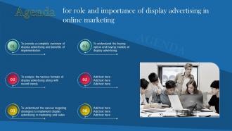 Agenda For Role And Importance Of Display Advertising In Online Marketing MKT SS V