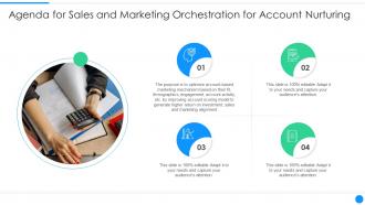 Agenda for sales and marketing orchestration for account nurturing