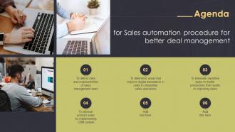 Agenda For Sales Automation Procedure For Better Deal Management