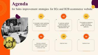Agenda For Sales Improvement Strategies For B2c And B2b Ecommerce Website