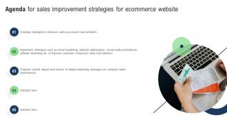 Agenda For Sales Improvement Strategies For Ecommerce Website