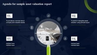 Agenda For Sample Asset Valuation Report Sample Asset Valuation Report Branding