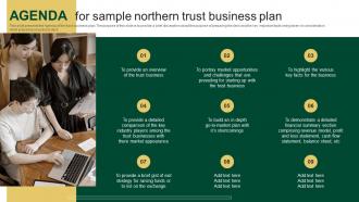 Agenda For Sample Northern Trust Business Plan BP SS