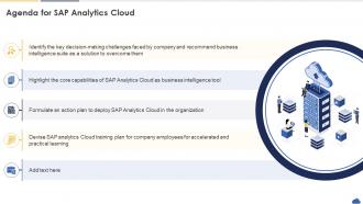 Agenda For Sap Analytics Cloud