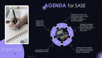 Agenda For SASE Ppt Powerpoint Inspiration Summary Icon