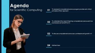 Agenda For Scientific Computing Ppt Mockup
