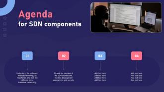 Agenda For SDN Components Ppt Graphics