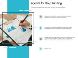 Agenda For Seed Funding Pitch Deck Raise Seed Capital Angel Investors Ppt Microsoft