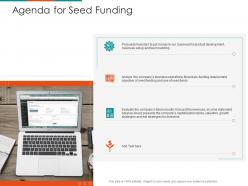 Agenda for seed funding raise seed financing from angel investors ppt grid