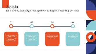 Agenda For SEM Ad Campaign Management To Improve Ranking Position