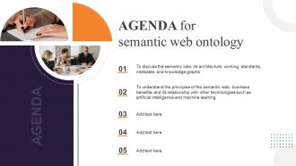 Agenda For Semantic Web Ontology Ppt Gallery Demonstration