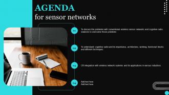 Agenda For Sensor Networks Ppt Powerpoint Presentation Diagram Ppt