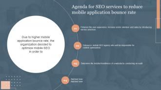 Agenda For SEO Services To Reduce Mobile Application Bounce Rate