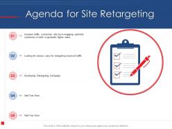 Agenda for site retargeting n406 powerpoint presentation tips