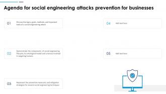 Agenda For Social Engineering Attacks Prevention For Businesses