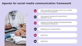 Agenda For Social Media Communication Framework Strategy SS V